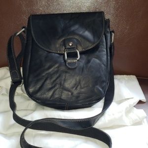 Jack Georges Black Leather Crossbody
